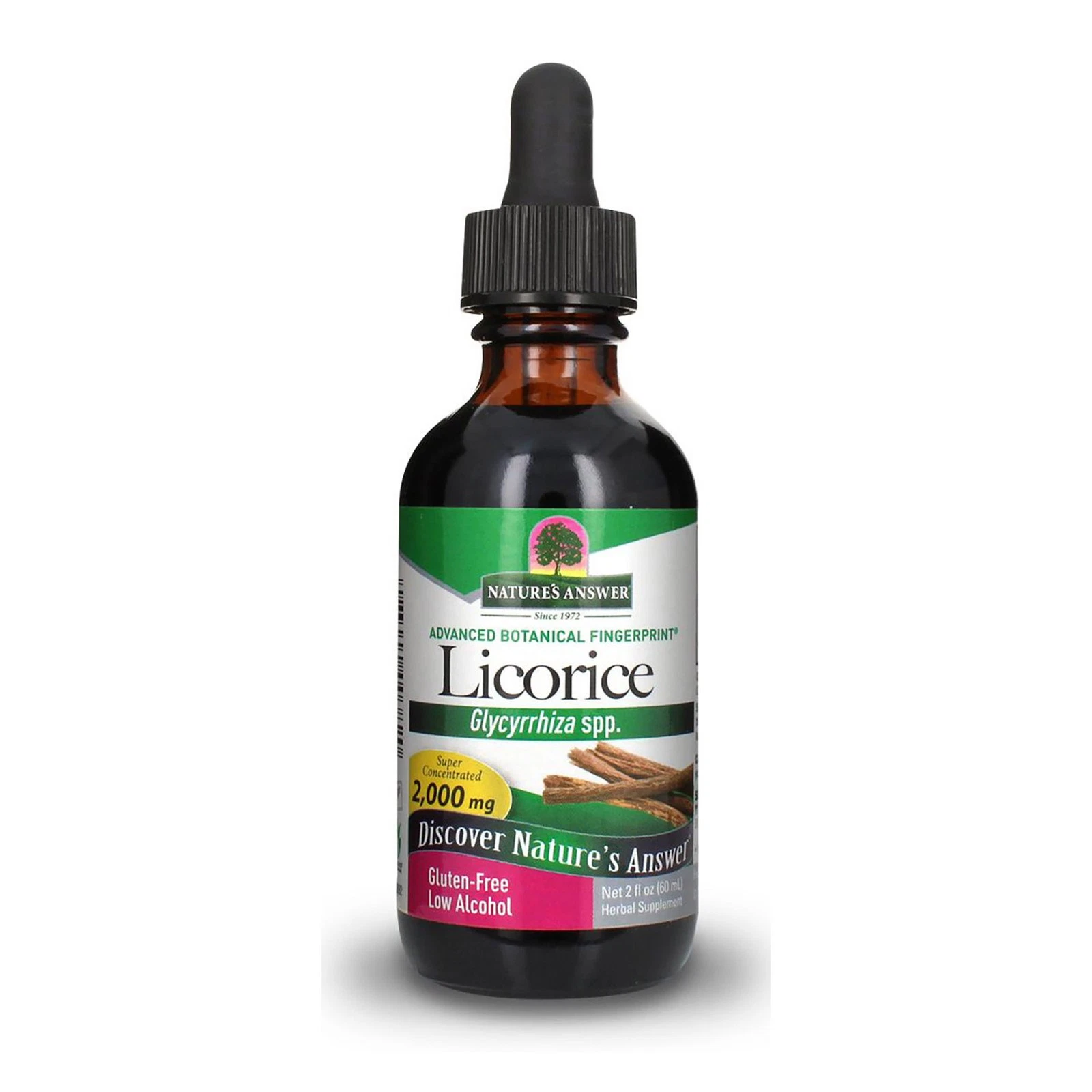 2 Pack Licorice Root - 2000mg by Natures Answer for Unisex - 2 oz Dietary Supple