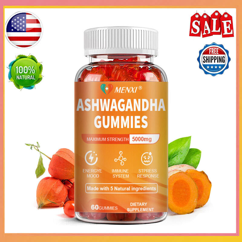 60PCS MENXI Ashwagandha Sensoril Gummies - Sleep Quality & Stress Defense US