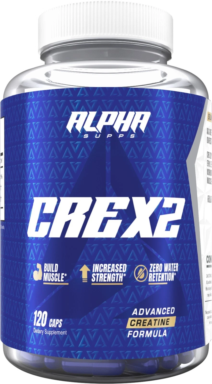 Alpha Supps CRE X2 Creatine HCL Con-Cret® and Creatine Ethyl Ester 120 Capsules