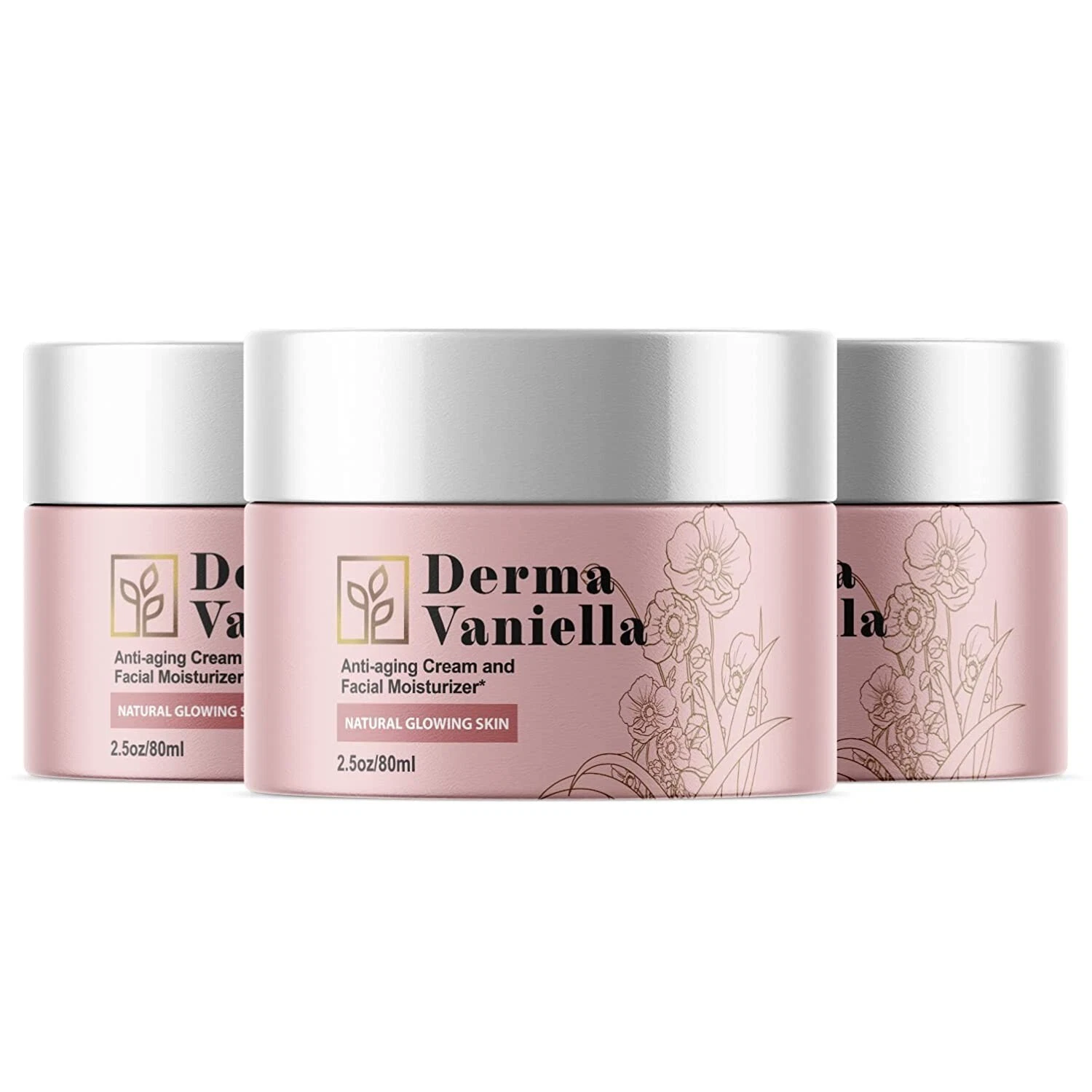 (3 Pack) Derma Vaniella Anti-Aging Cream - Skin Tightening Facial Moisturizer