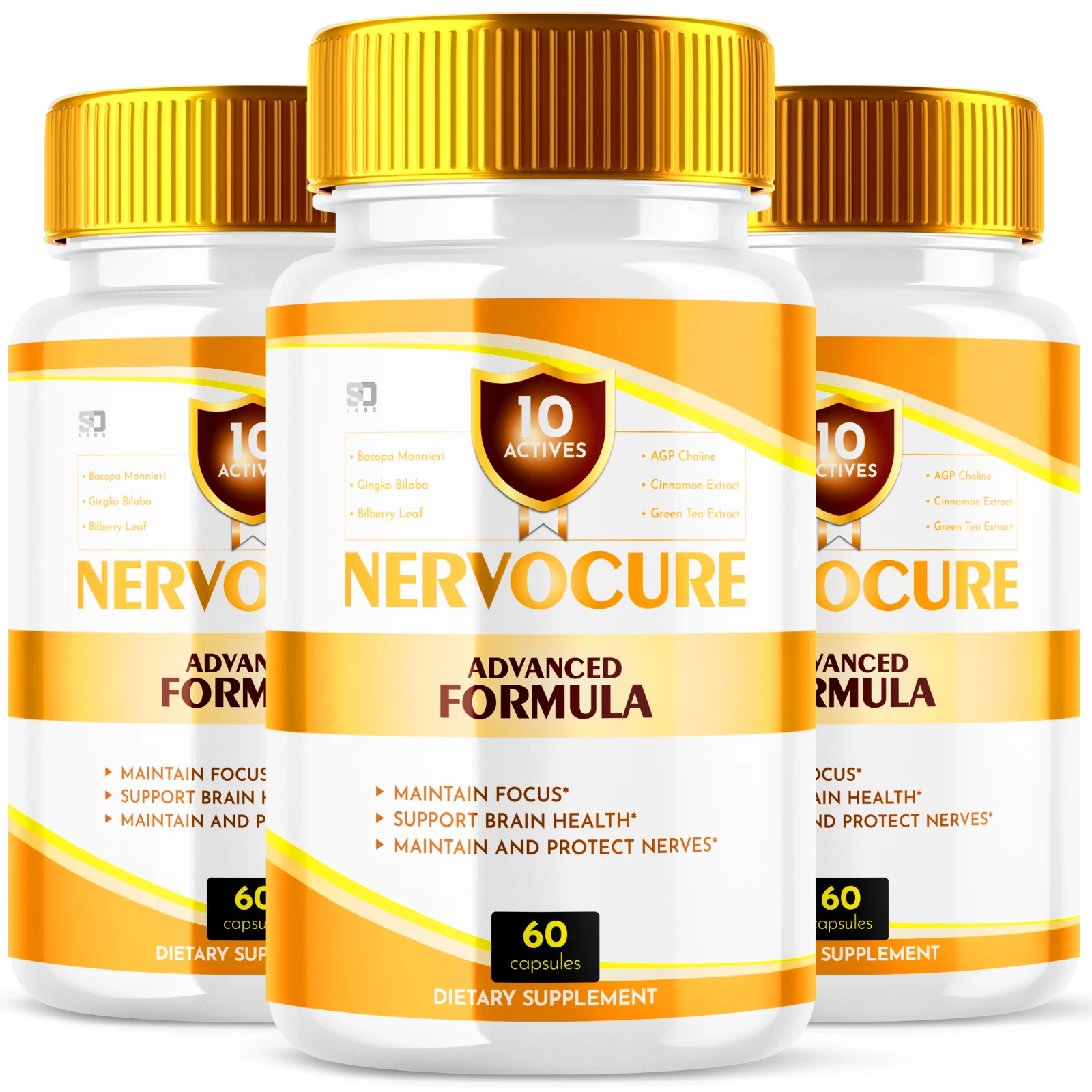 NervoCure Nerve Pills - Help Alleviate Discomfort and Nerve Support (3 Pack)