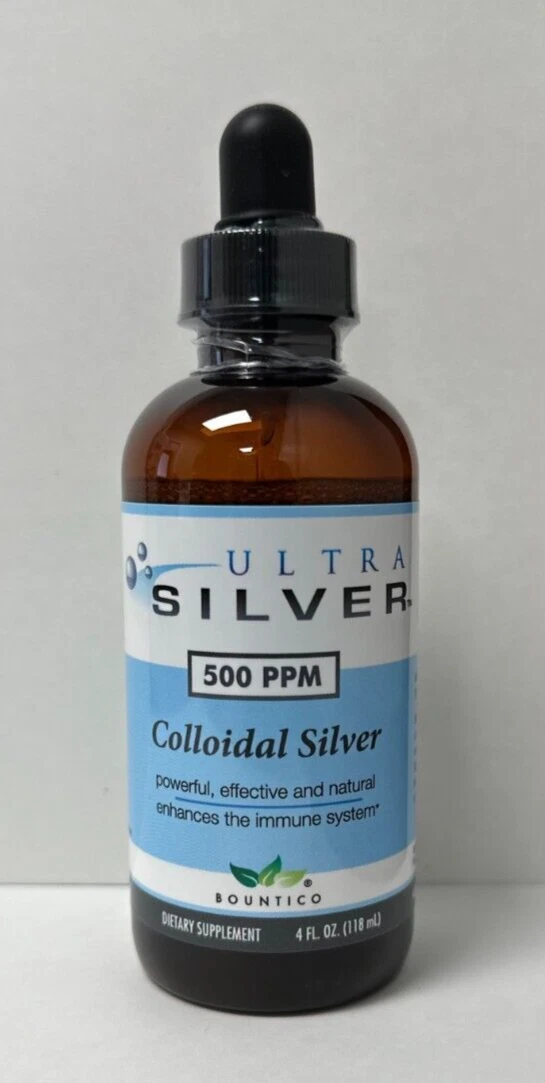 Colloidal Silver 500 PPM 4oz For Immune Support Plata Coloidal *PLASTIC BOTTLE*