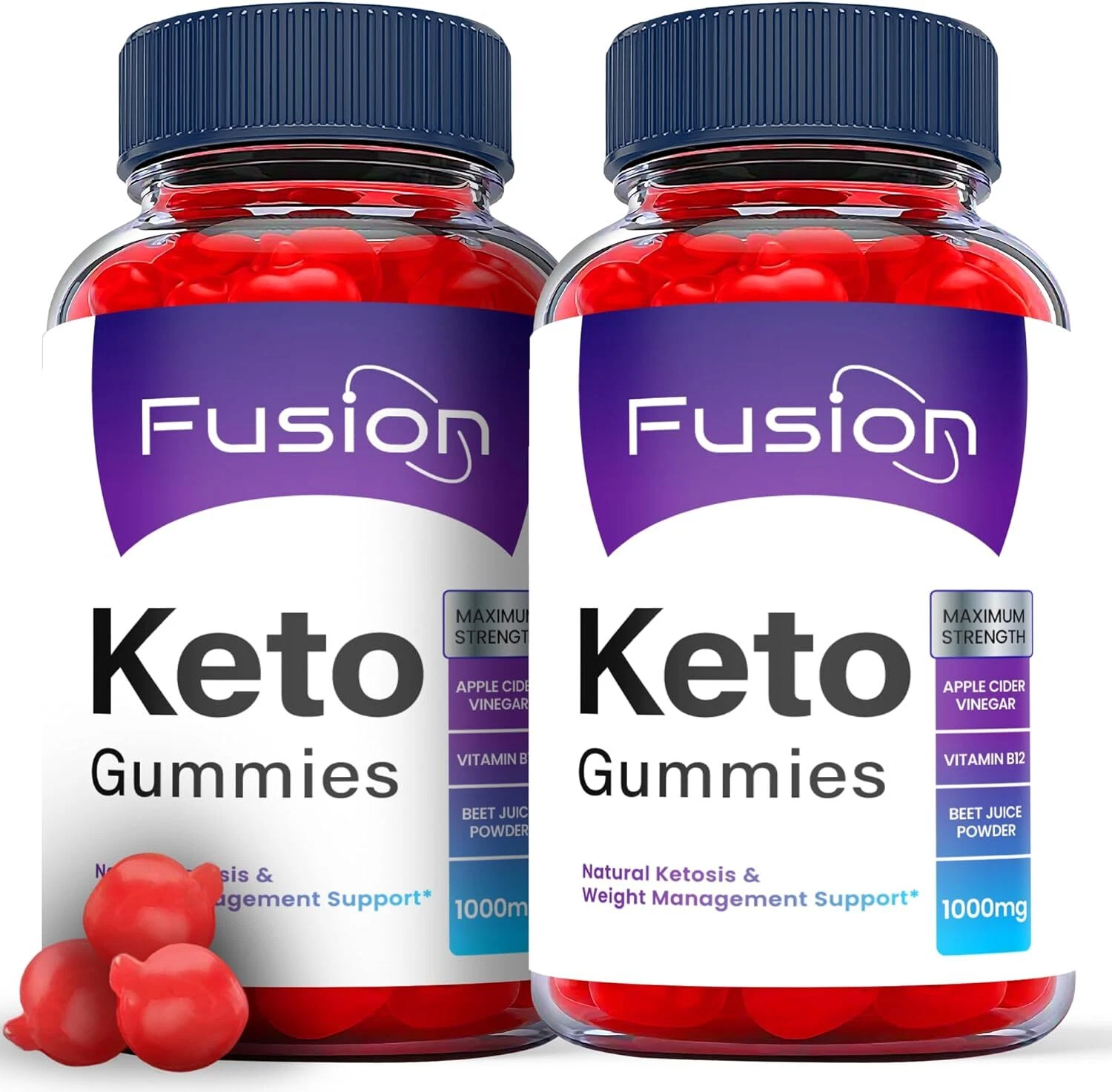 Keto Fusion Gummies - Fusion Keto ACV Gummys For Weight Loss OFFICIAL - 2 Pack