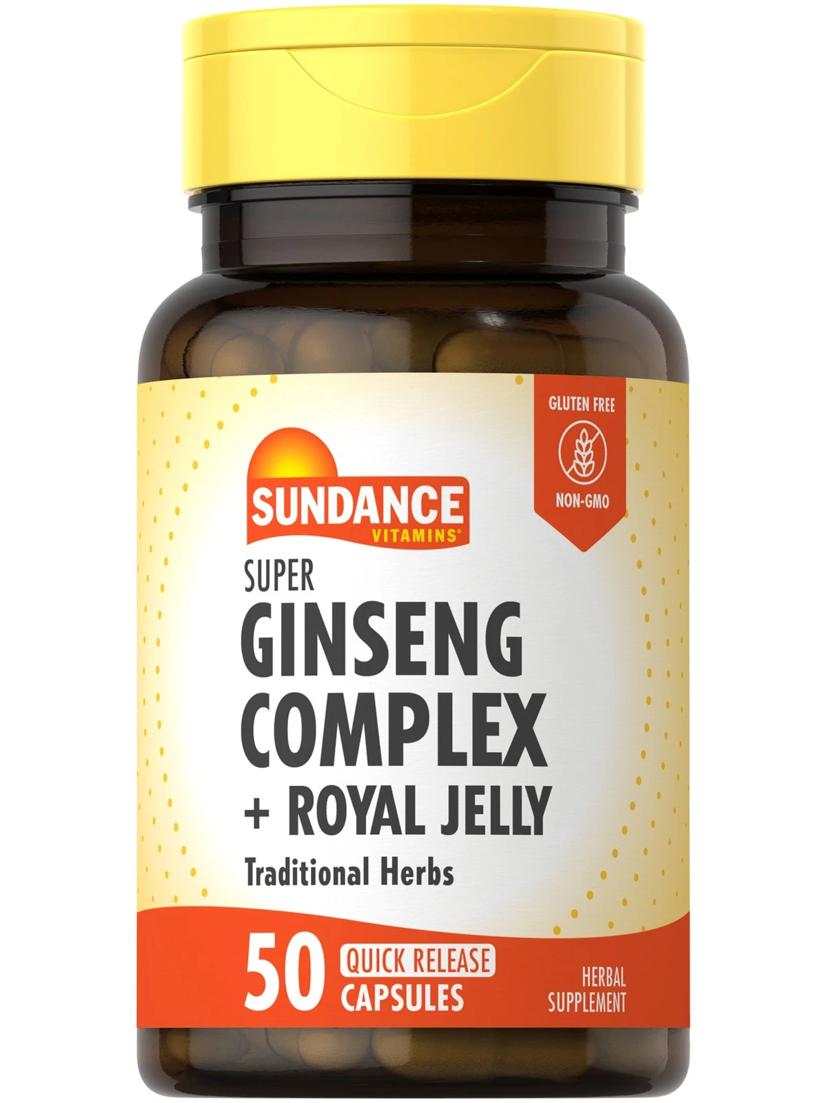 Ginseng Complex with Royal Jelly | 50 Count | Non-GMO, Gluten Free | by Sundance