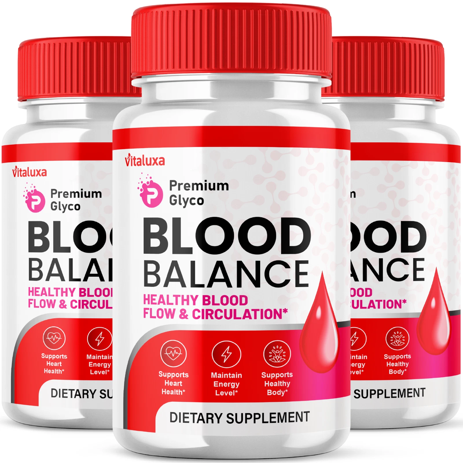 (3 Pack) Premium Glyco Capsules, Advanced Blood Support Formula (180 Capsules)