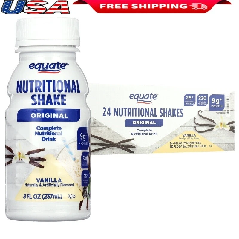 Original Meal Replacement Shakes 9g Protein 25 Vitamins Gluten Free 24 Count New