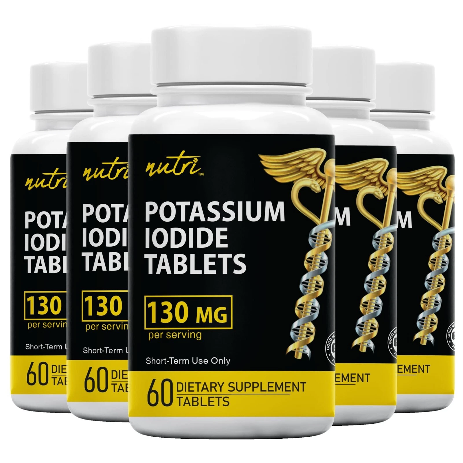 Potassium Iodide 방사선 정제 130mg (5팩) - (300정) 유통기한 2033