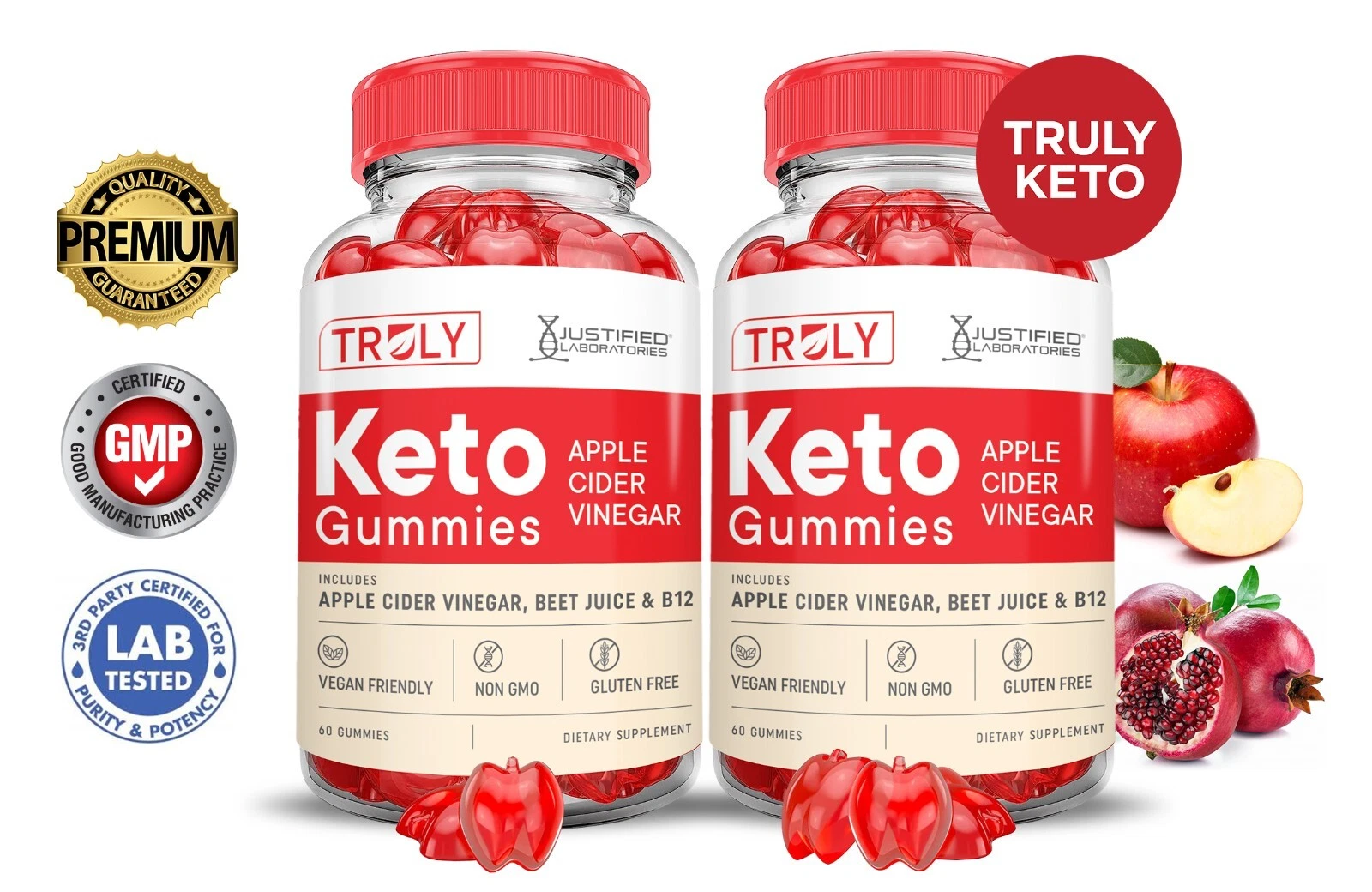 Truly Keto ACV Gummies 1000MG Apple Cider Vinegar 120 Gummy