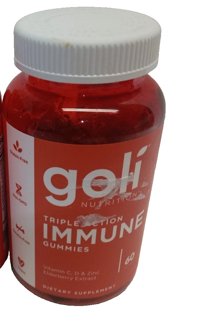 Goli Nutrition Immune Gummies 60 Count Blackberry Strawberry Lemonade Flavor