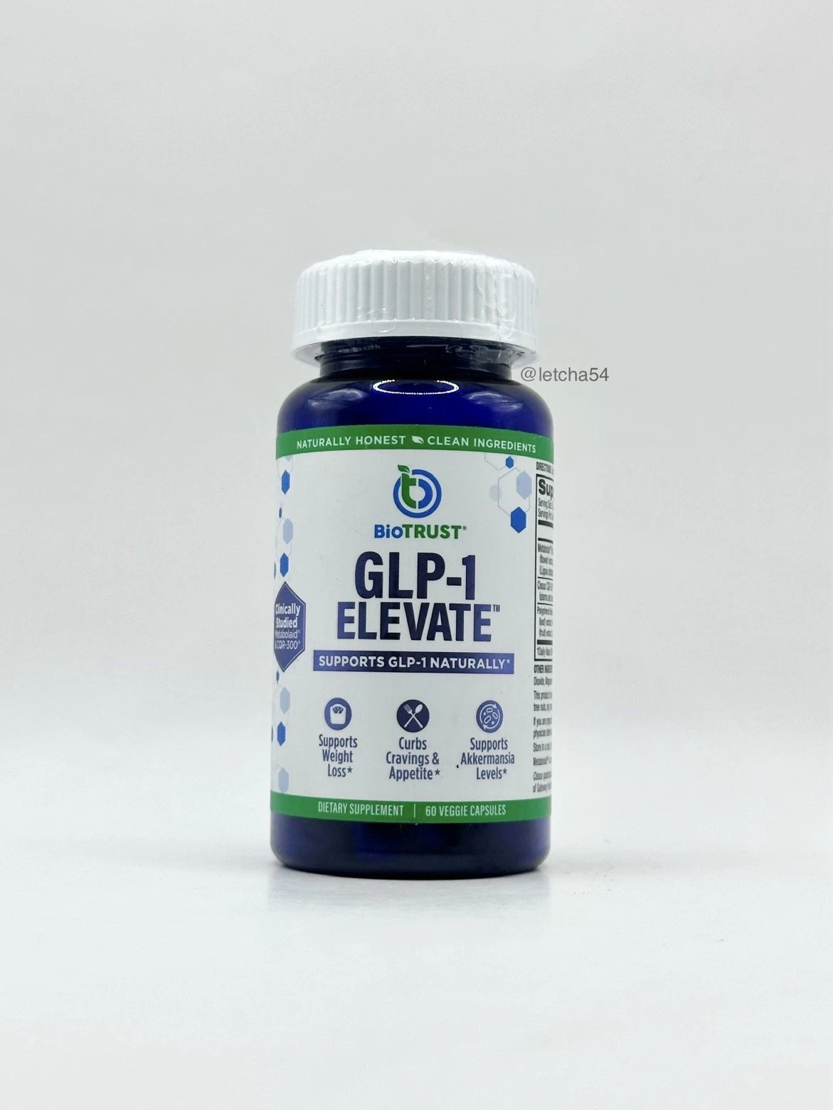 BioTrust GLP-1 Elevate Supports Naturally (60 Veggie Capsules) New & Sealed