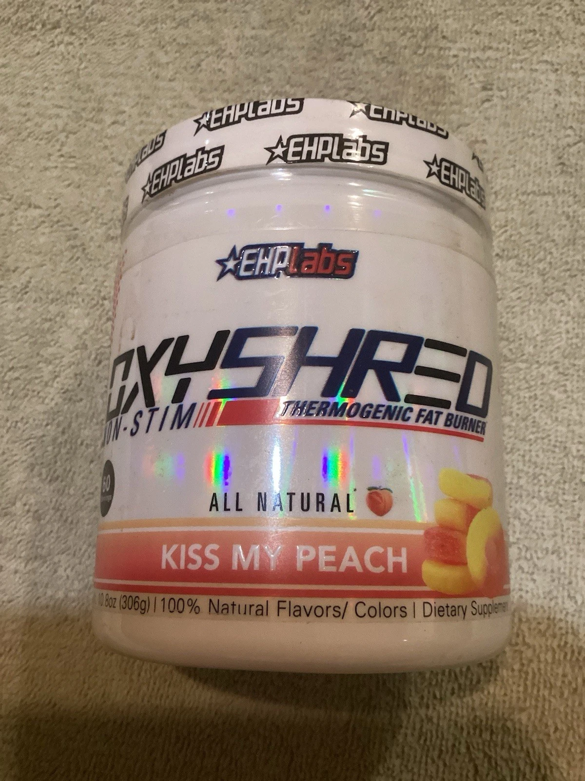 EHPlabs Oxyshred Kiss My Peach Thermogenic Fat Burner 60 Servings 306g 10.8 oz.