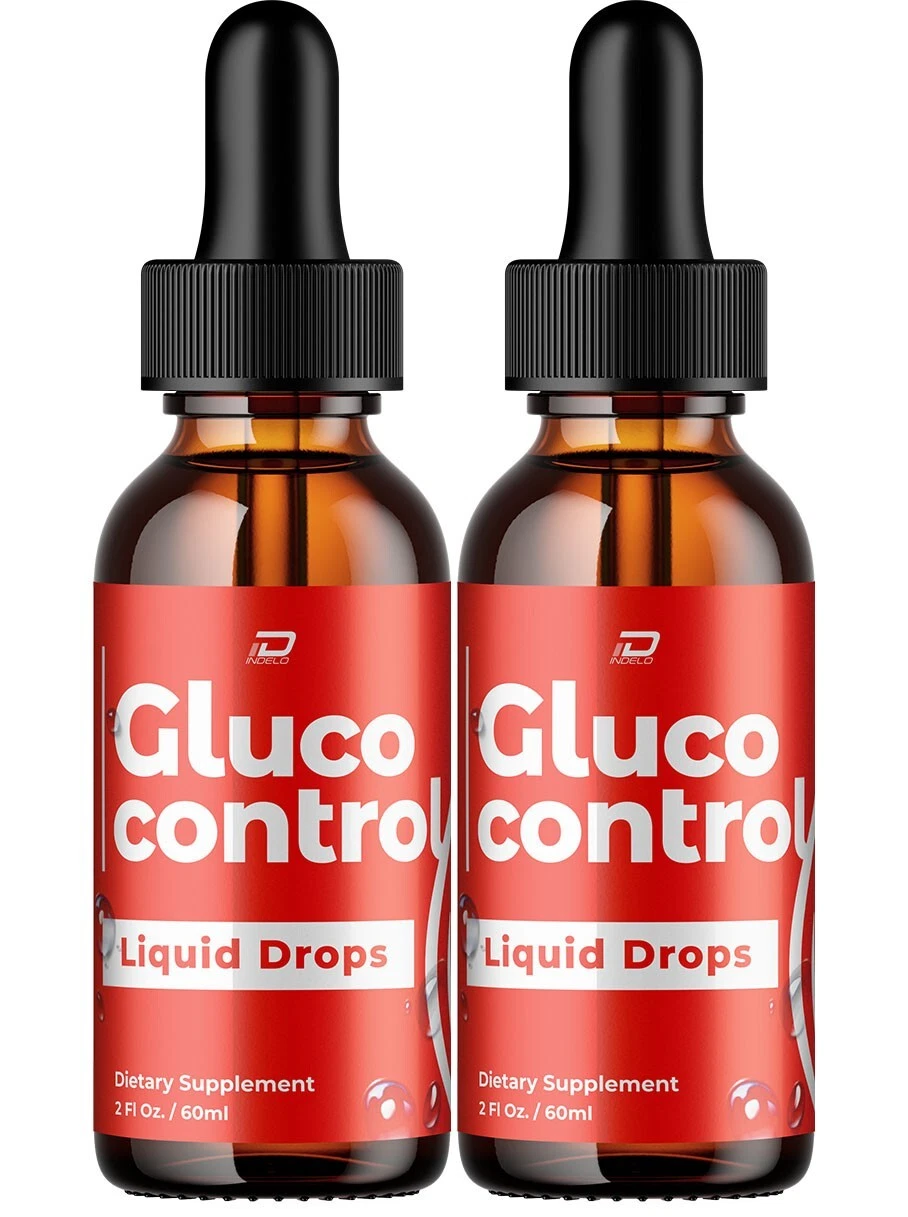(2 Pack) Gluco Control Liquid Drops Healthy Blood Support - GlucoControl Drops