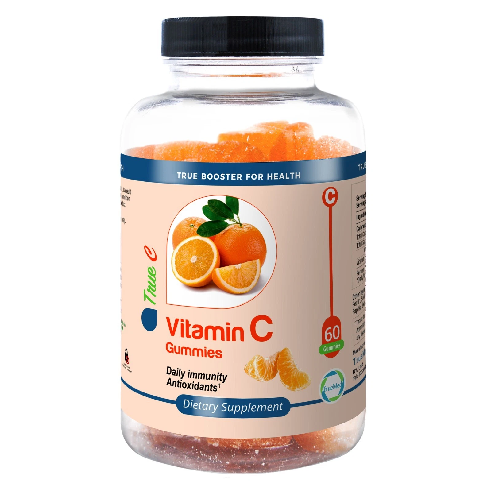 Vitamin C Gummies With Zinc Probiotics Immune Support Supplement 60 Gummies