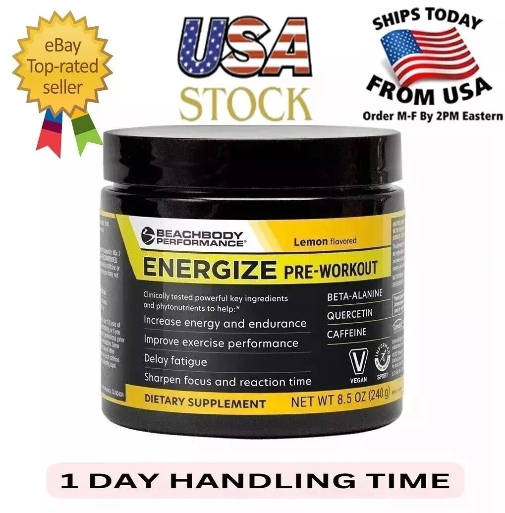 SALE - Performance Energize Pre-Workout: Lemon - 40 Servings - NEW/SEALED