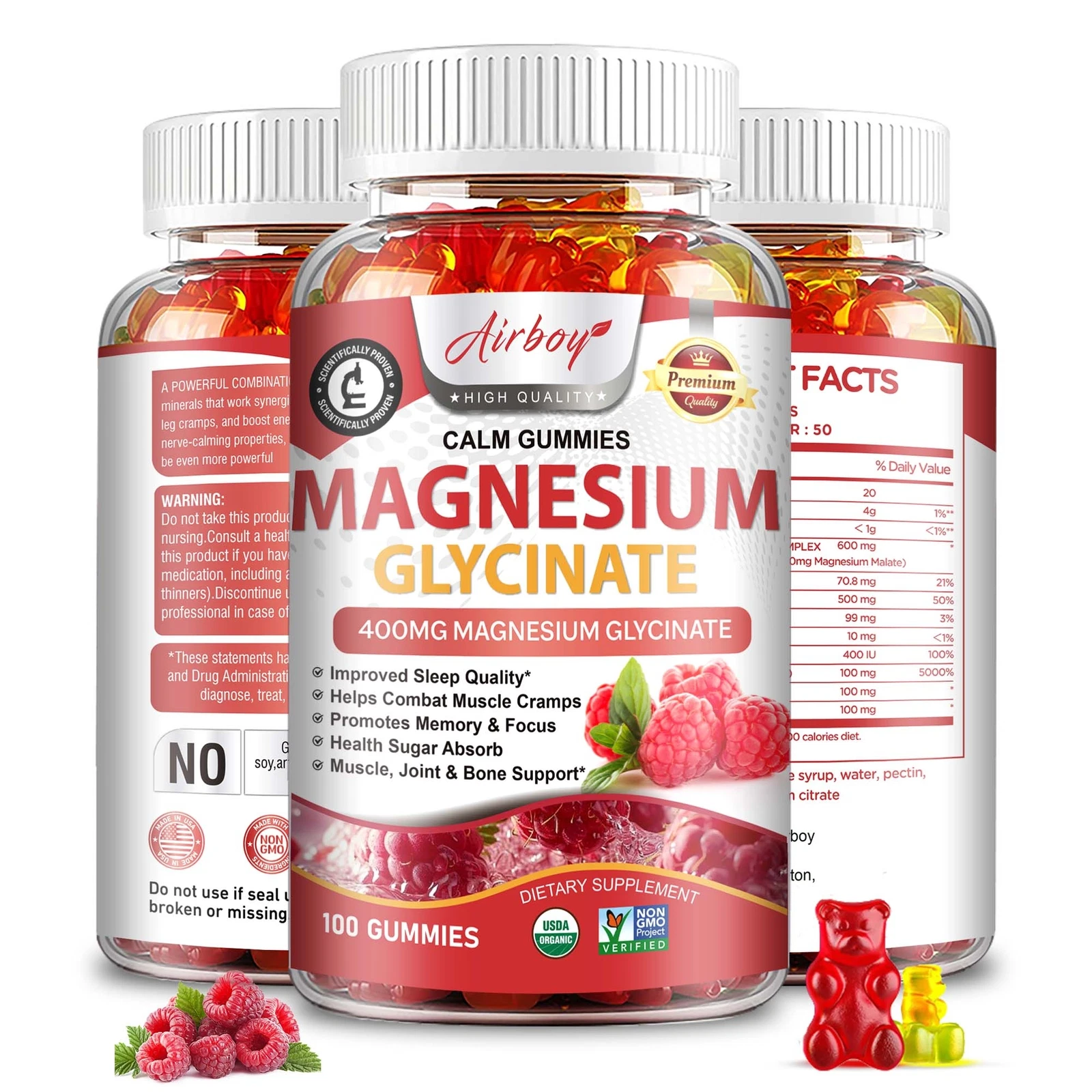 Magnesium Glycinate - Sleep Health, Mood & Emotional Support, Reduce Leg Cramps