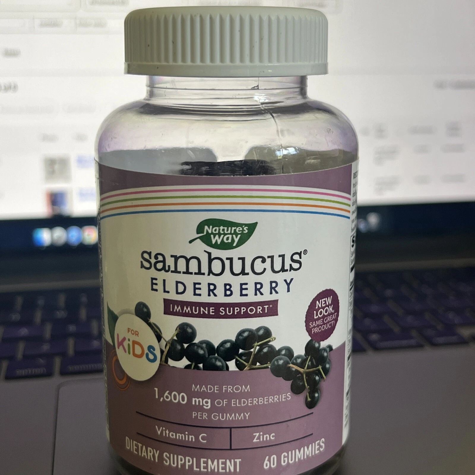 Natures Way Sambucus Elderberry Gummies for Kids, Immune Support Gummies*, with