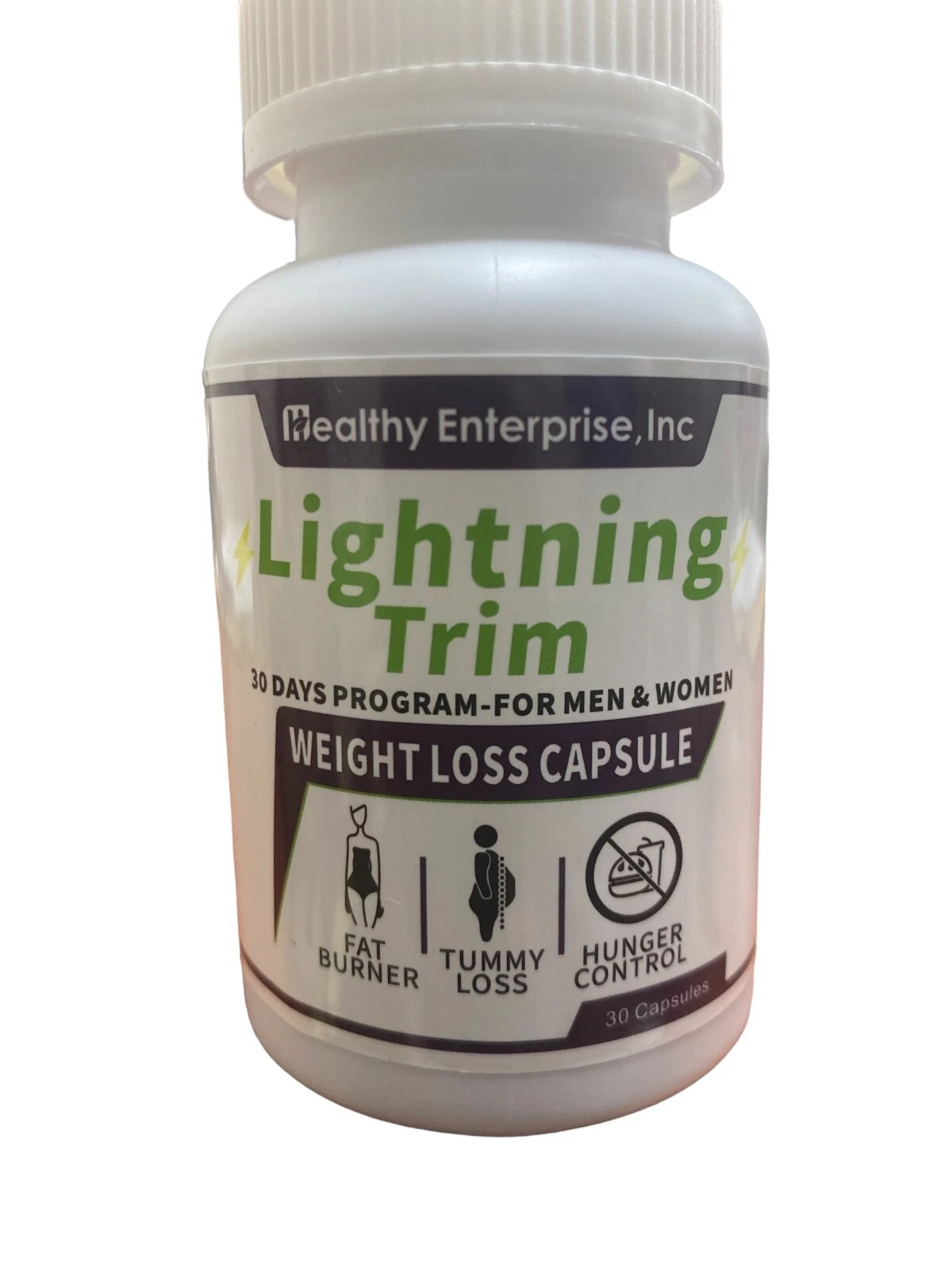 LIGHTNING TRIM Weight Loss Fat Burners. Great on Stubborn Area. POWERFUL. 30 ct