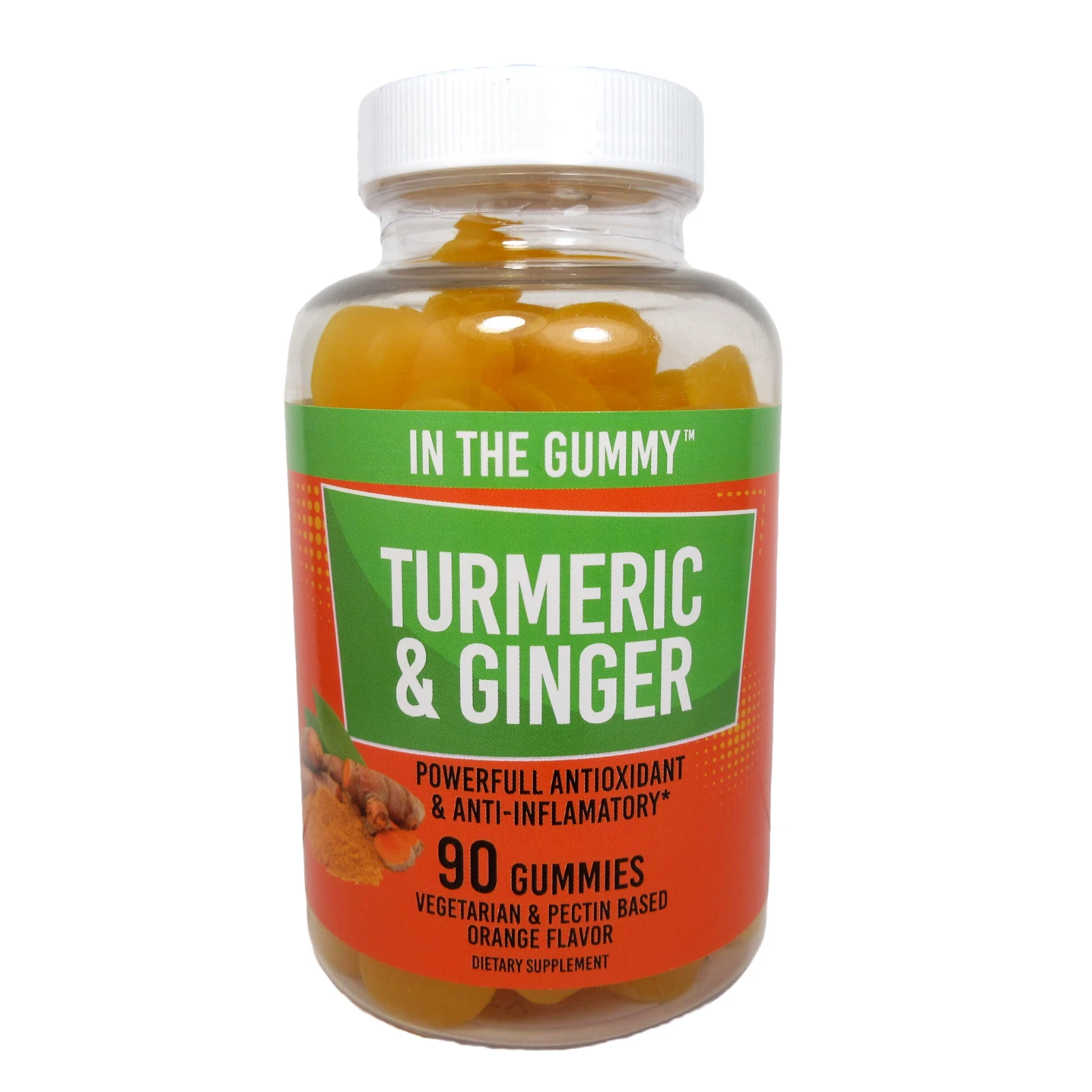 Turmeric & Ginger Antioxidant & Anti-Inflammatory 90 Gummies Orange Flavor