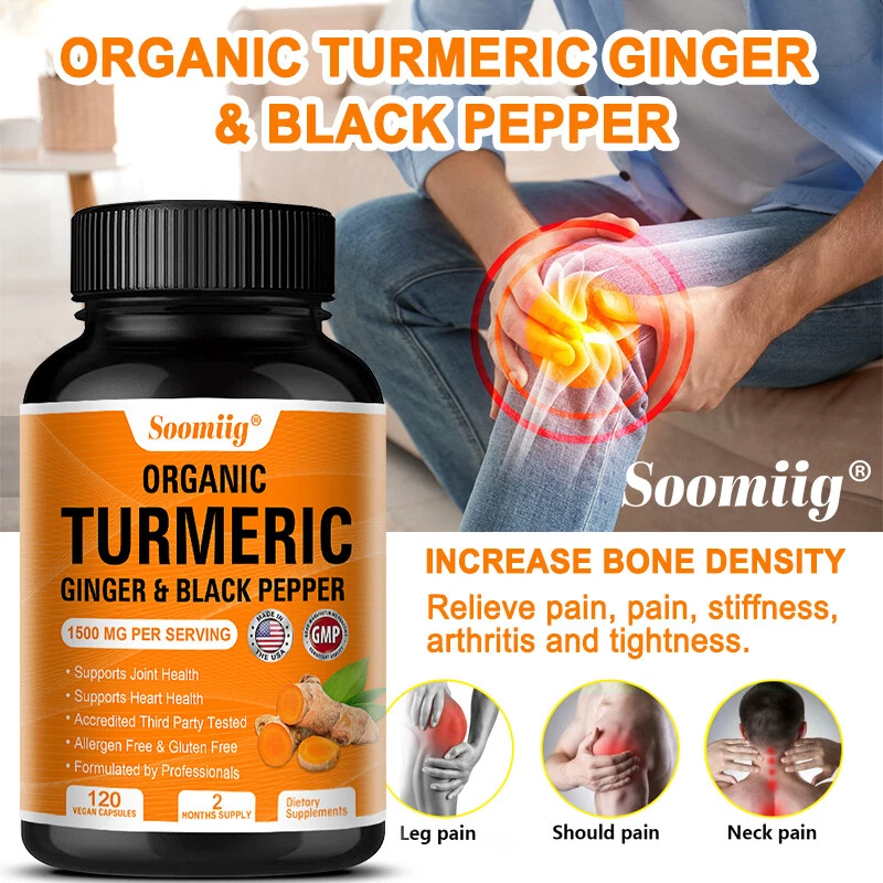 Turmeric Curcumin with Black Pepper- 95% Curcuminoids 1500mg Max potency