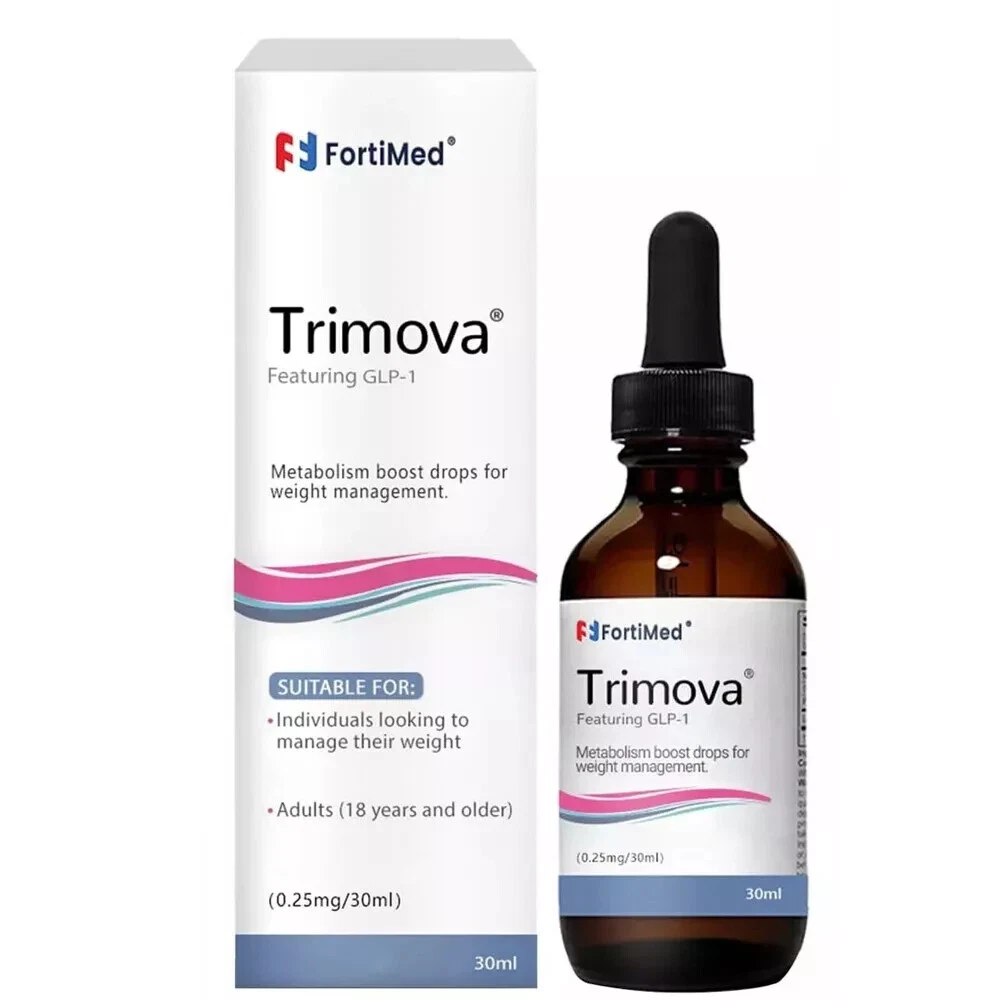1 Bottle Of FortiMed Trimova GLP-1 Metabolism Boost Drops 30 ml - Weight loss