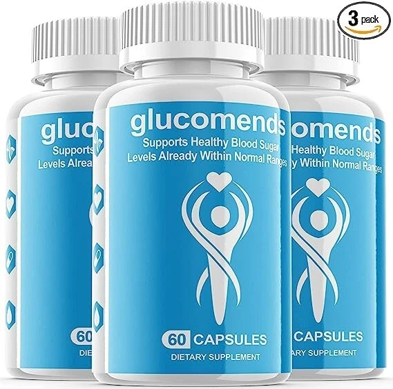 3 Pack - Glucomends Dietary Supplement, Support Blood Sugar, Glucose, Metabolism