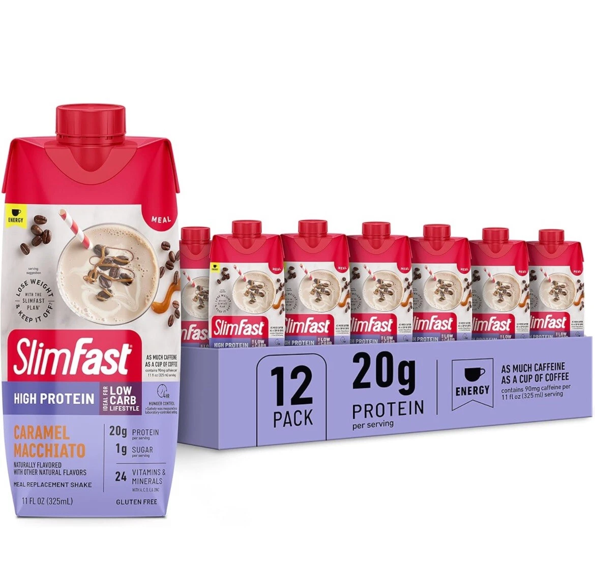 Slimfast Protein Shake, Caramel Macchiato Protein, Meal Replacement Shake