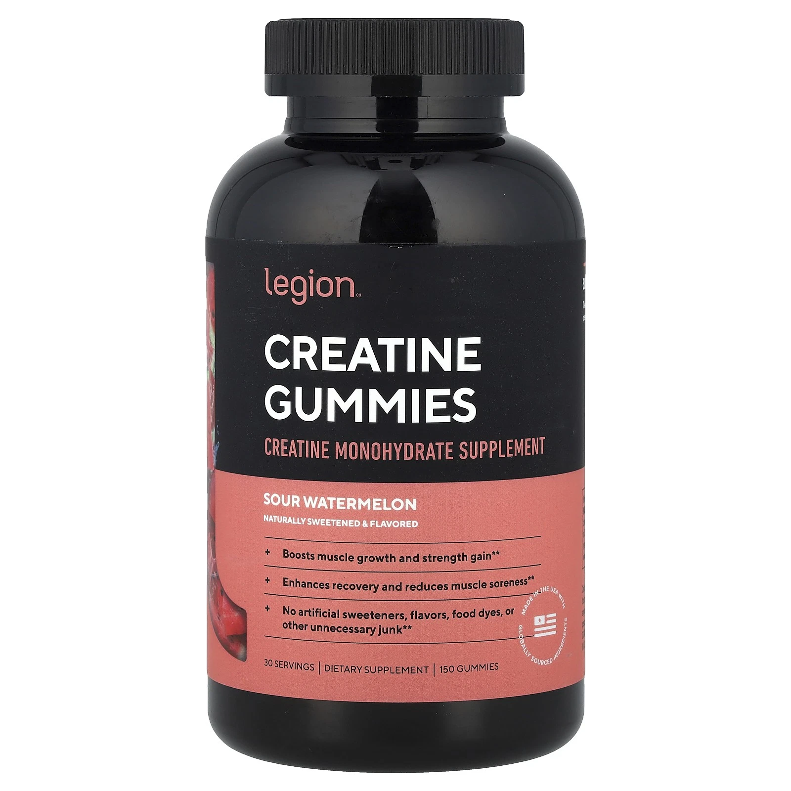 Creatine Gummies, Sour Watermelon , 150 Gummies