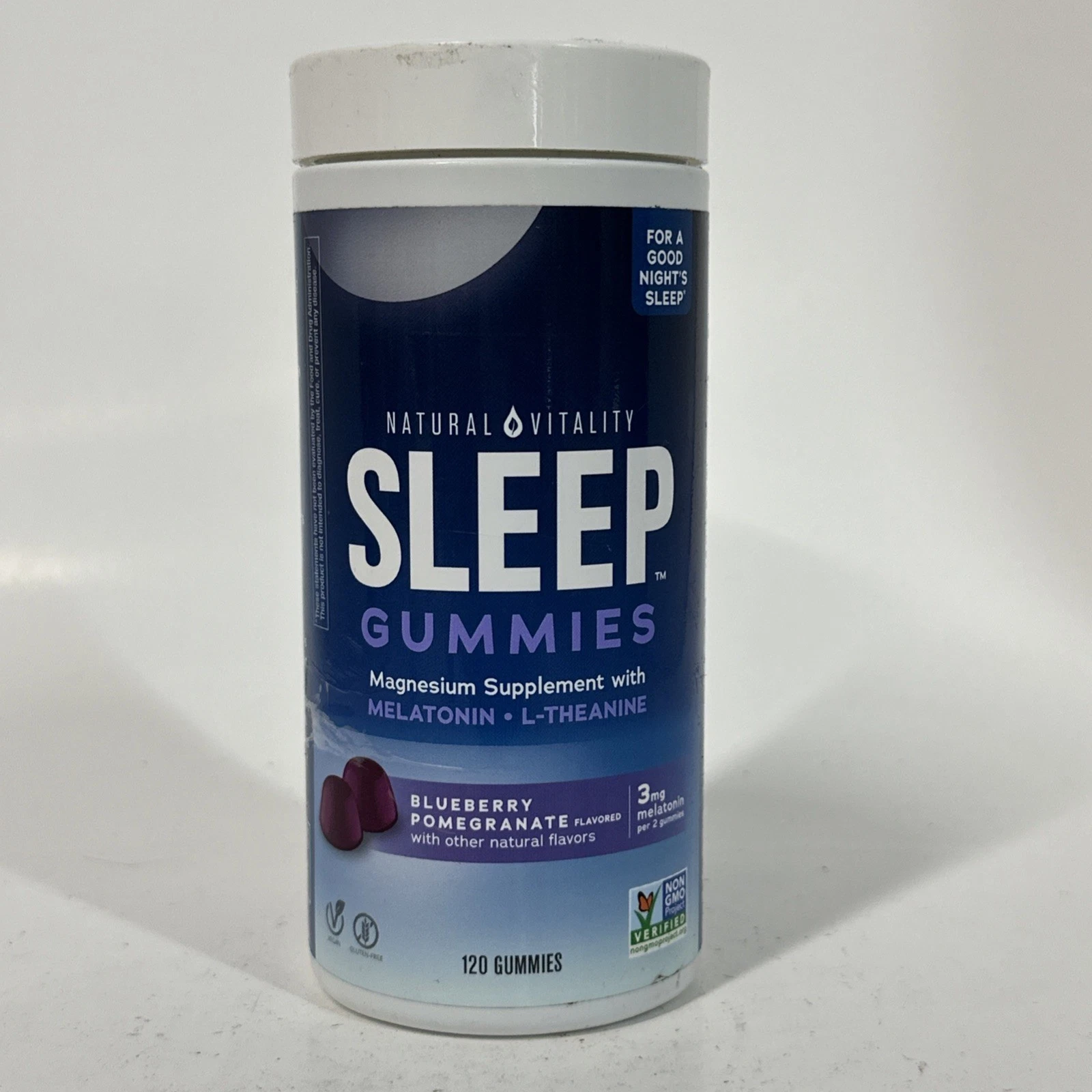 Natural VItality SLEEP/CALM Magnesium Supplement Anti-Stress Gummies Exp 04/26