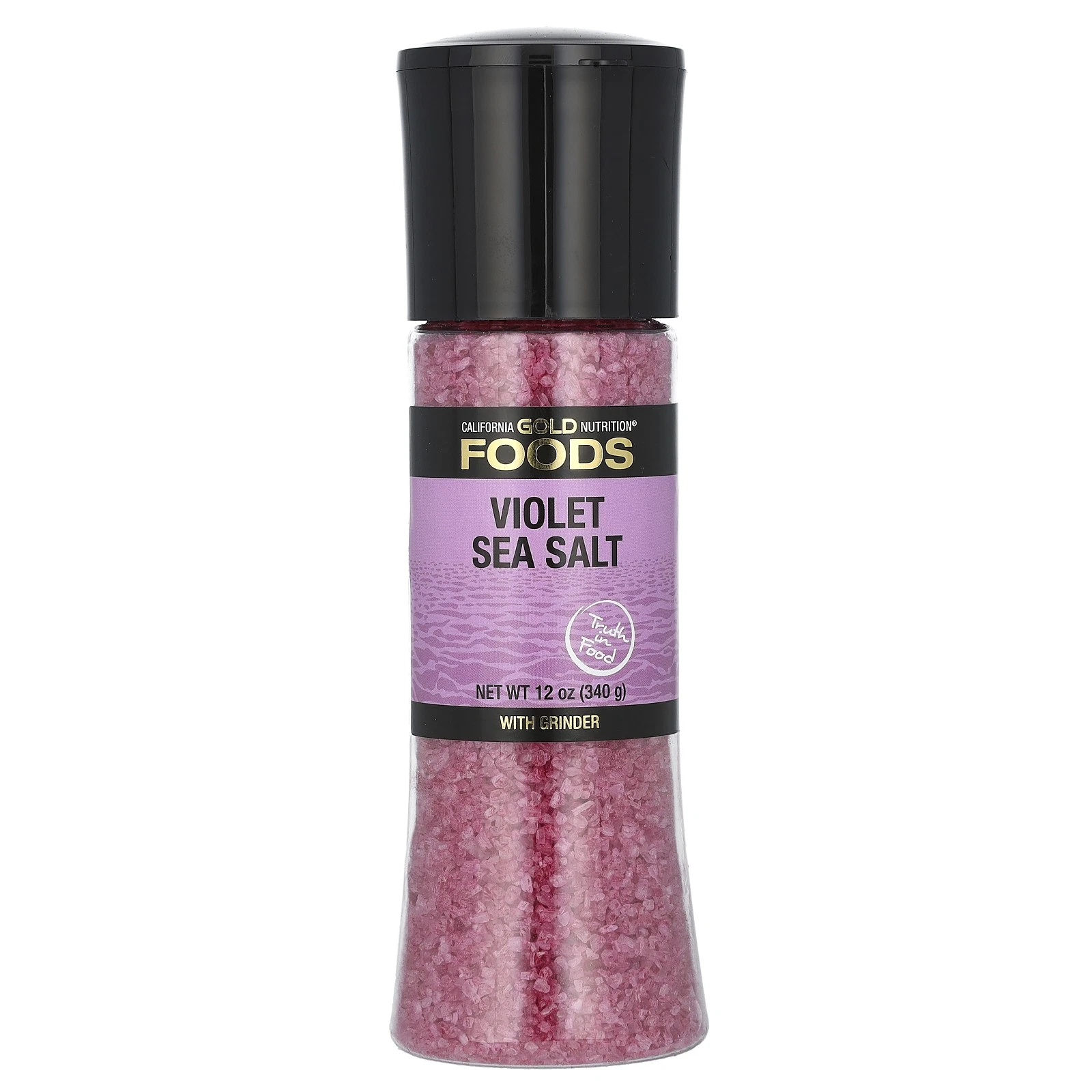 Foods, Violet Sea Salt Grinder, 12 oz (340 g)