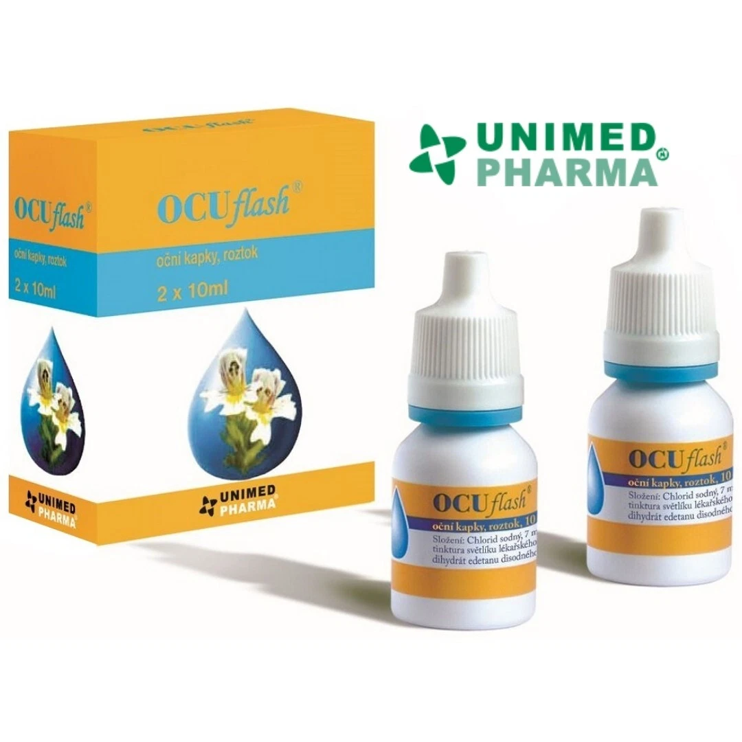 OCUflash®️First Aid for Irritated Red Strained Eyes Drops with Eyebright 2x10ml
