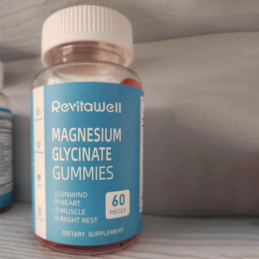 RevitaWell Magnesium Glycinate Gummies 400mg, Sugar Free, Magnesium Supplement