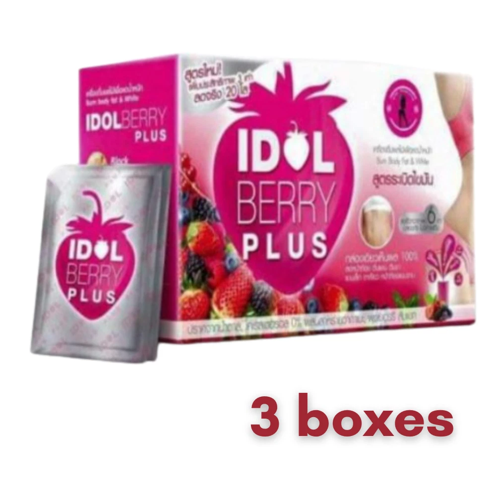IDOL Berry Plus Fat Burn Drink Loss Belly Weight Control Whitening Youthful x 3