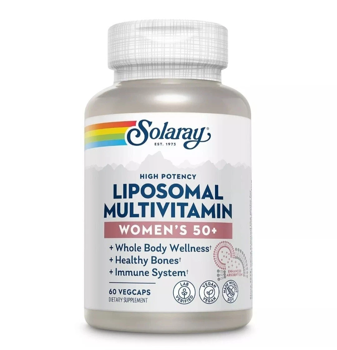 Solaray Women's High Potency Liposomal Multivitamin 50 60 Vegetarian Capsules