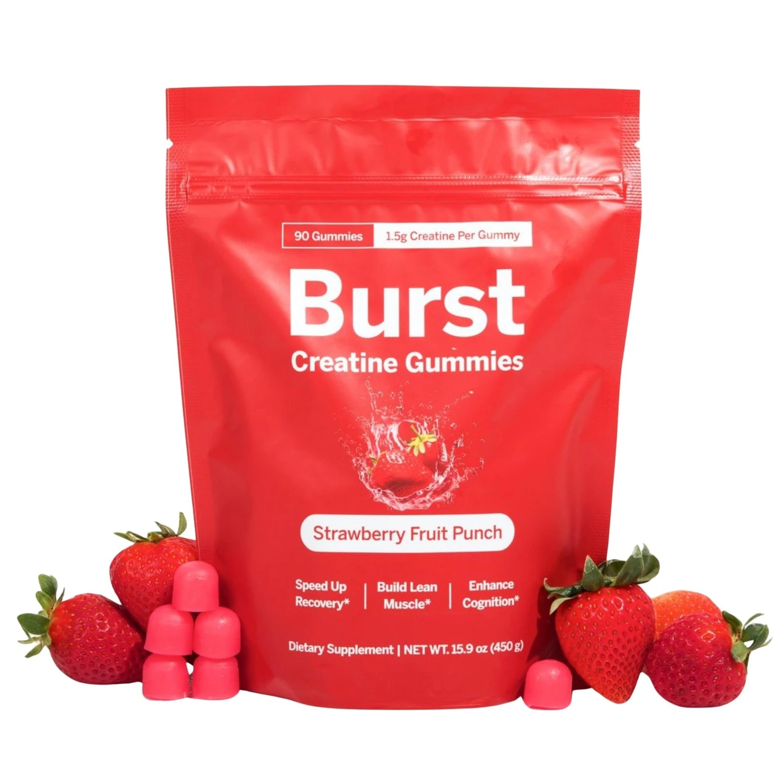 Creatine Monohydrate Gummies - 1.5g of Creatine Per Gummy - Build Muscle,