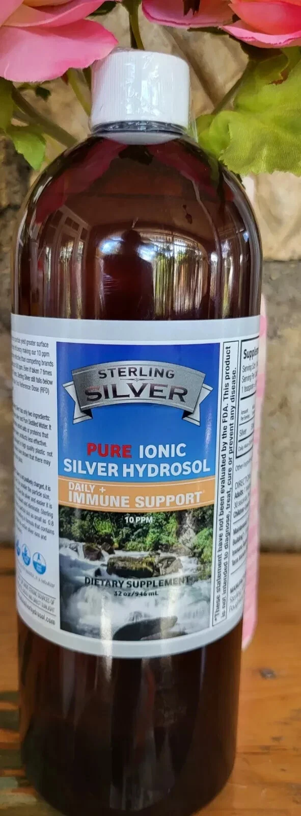Colloidal Silver 10 PPM 32 oz. FREE PRIORITY MAIL SHIPPING!
