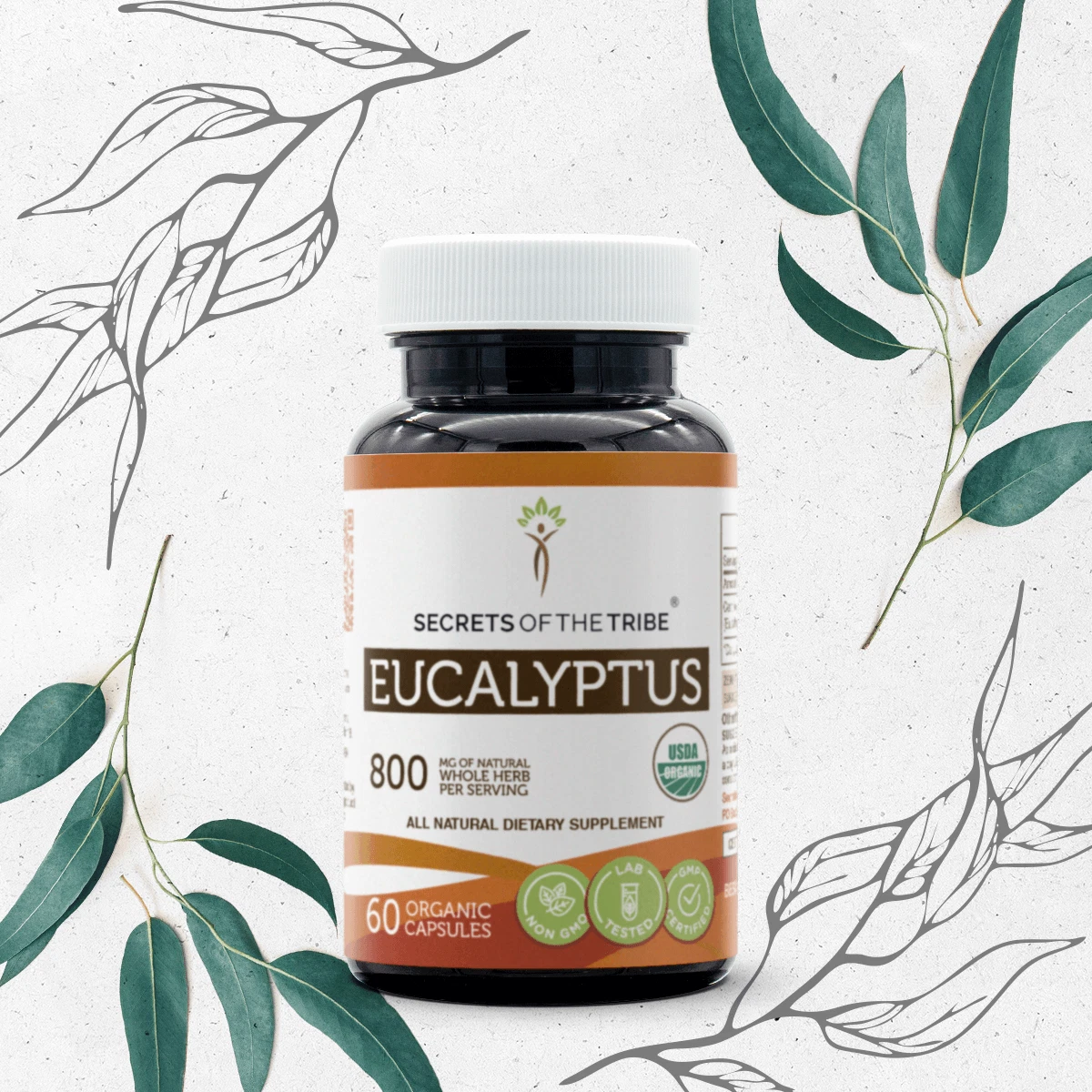 Secrets Of The Tribe Eucalyptus Capsules, 400 mg