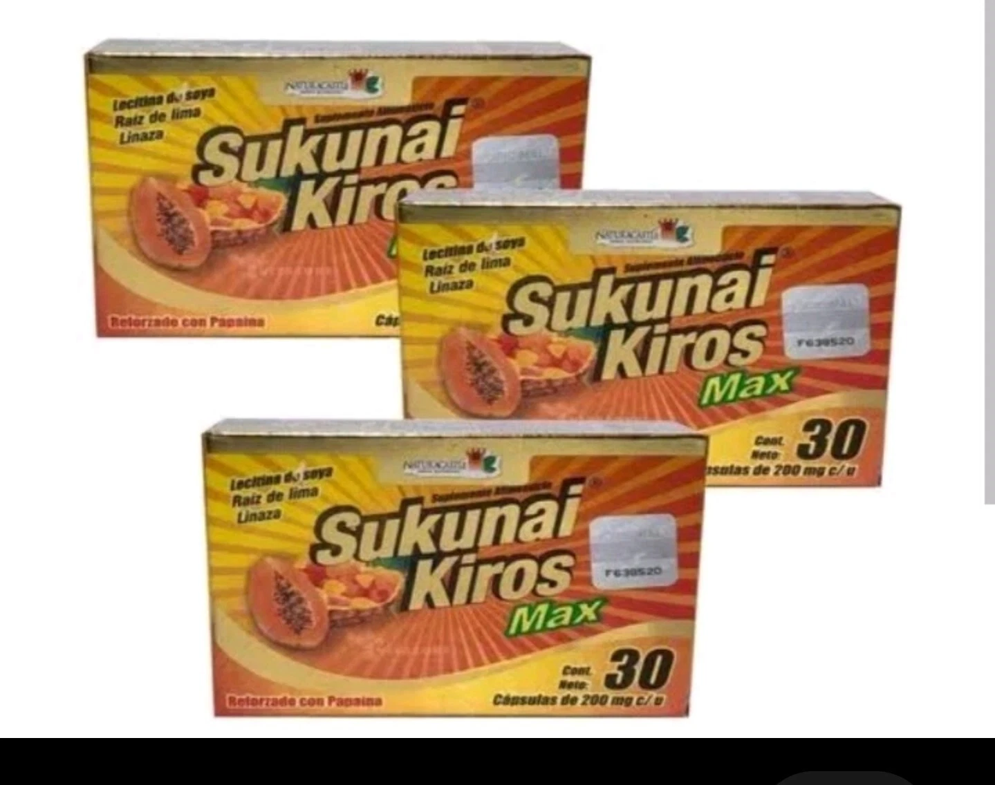 3 Pack Sukunai Kiros MAX Original 30 Capsules Fast Buerner Exp 2026.
