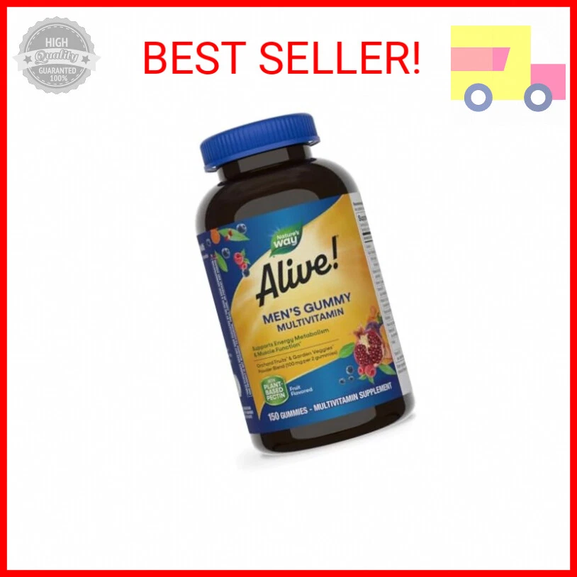Nature's Way Alive! Men's Daily Gummy Multivitamin, Supports Energy Metabolism &