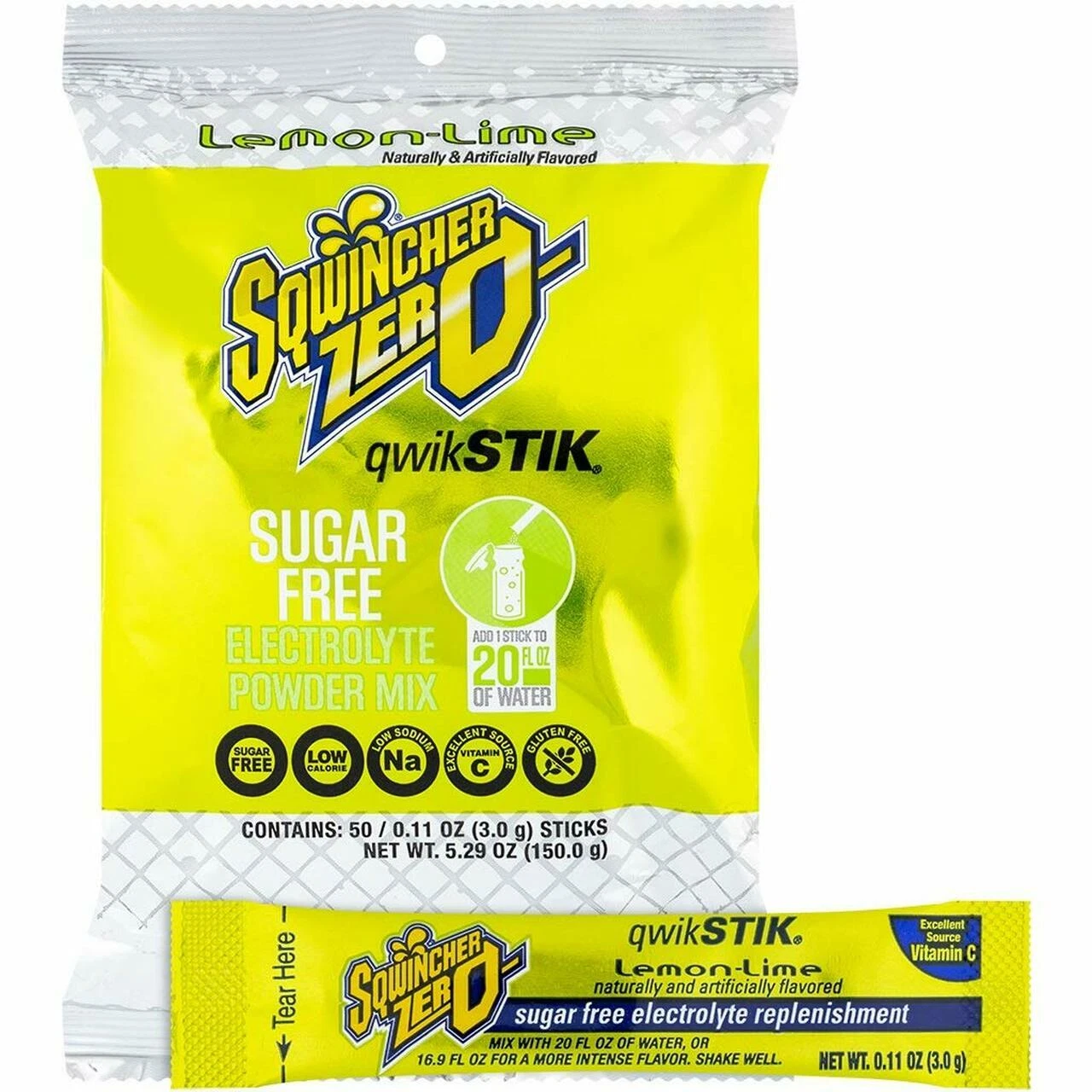 Sugar Free Instant Electrolyte Hydration Sports Powder Drink Mix LEMON LIME