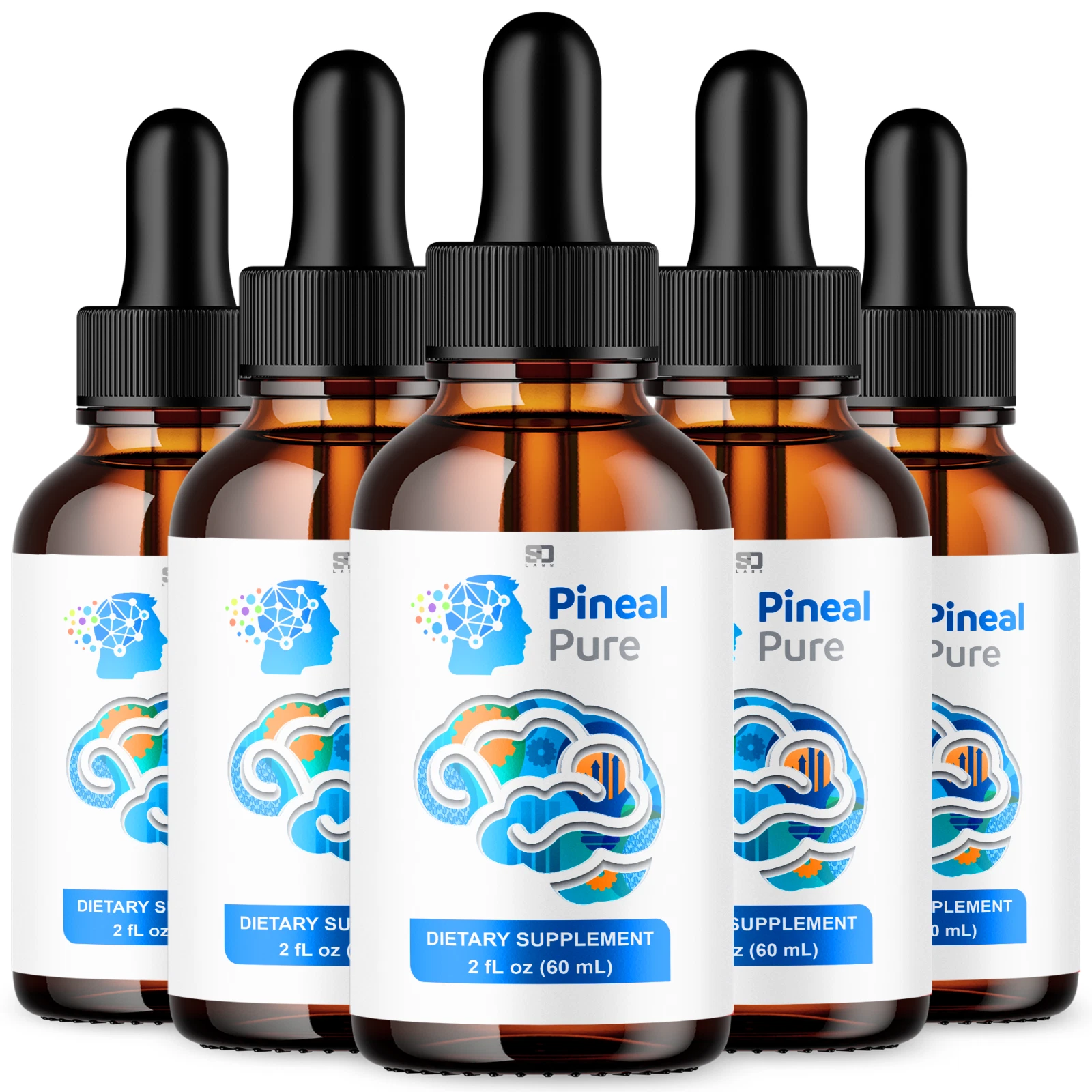 (5 Pack) Pineal Pure Drops - Supports Focus, Memory & Overall Cognitive Health