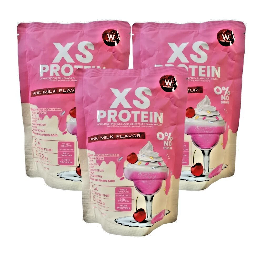 WINKWHITE Xs Protein Isolate Nosugar Slimming Block&Burn Weight management 3×240