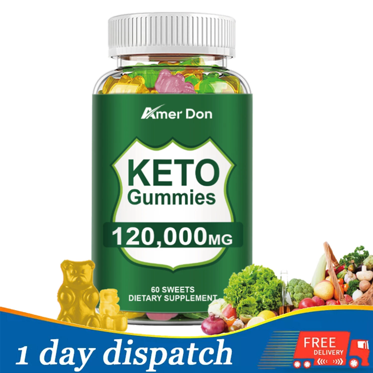 Keto ACV Gummies Diet Weight Loss Night Time Fat burner Appetite Suppressant