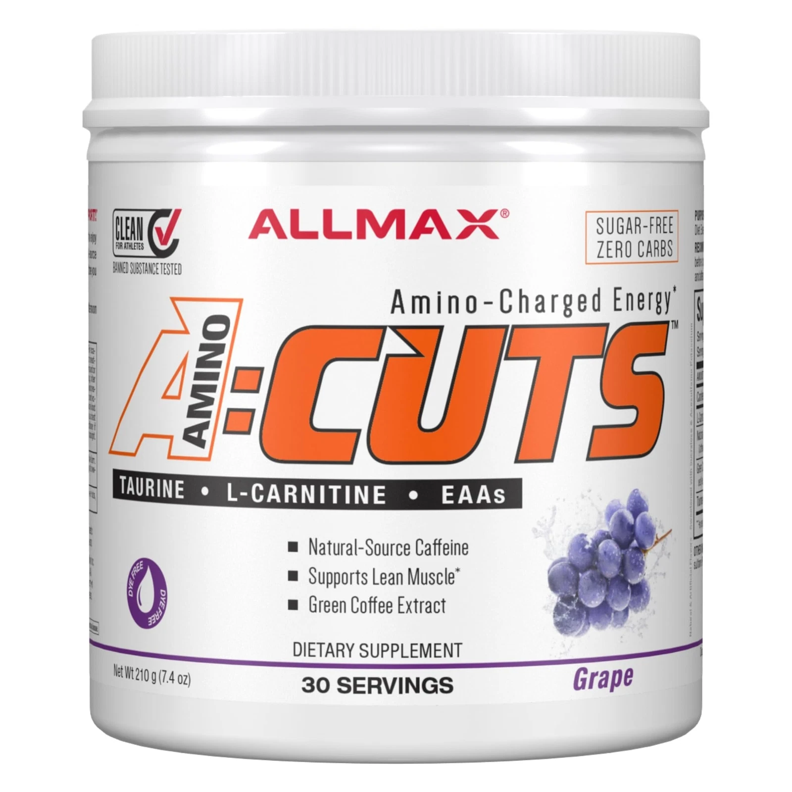 A CUTS Nutritional Supplement 30 Servings Energy Fat Loss Taurine Caffeine Fl...