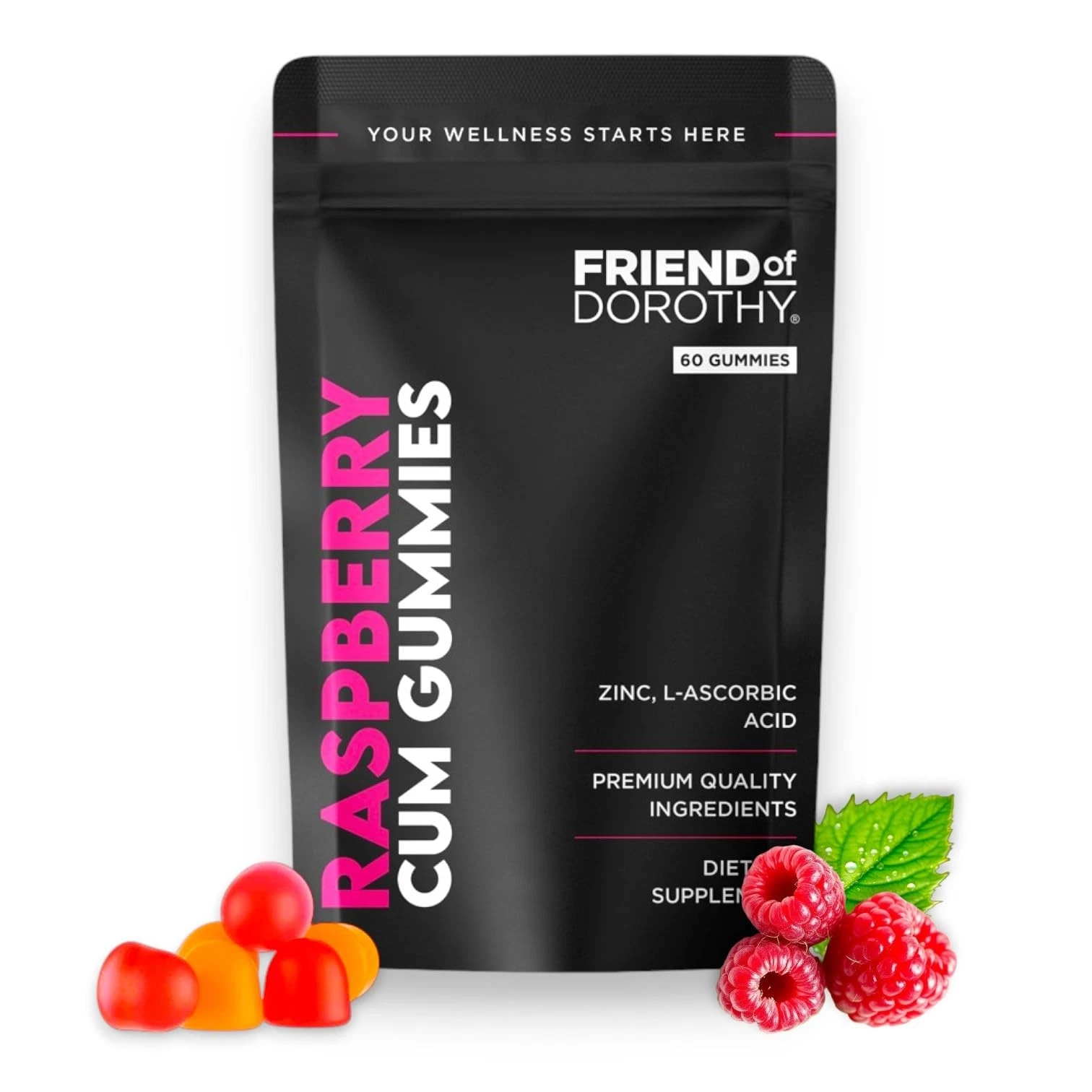 FRIEND OF DOROTHY Raspberry C*M Gummies - Improves Sperm Volume and Load - Semen