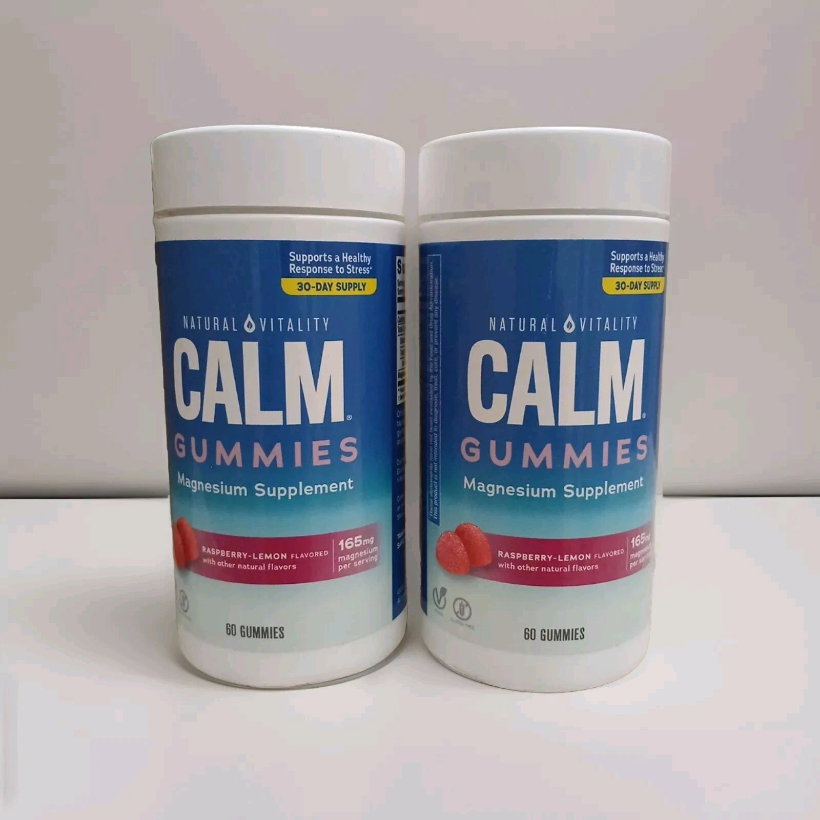 Natural Vitality CALM Gummies Magnesium Support (60 Gummies) Exp:10/25 Pack Of 2