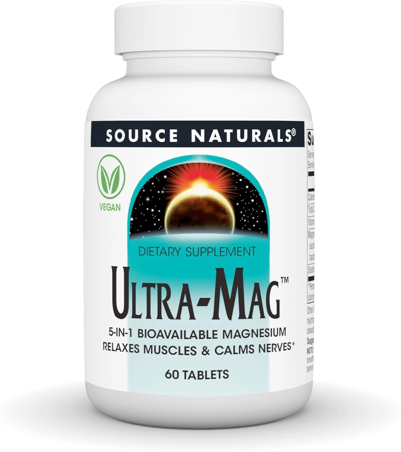 Source Naturals Ultra-Mag, 5-in-1 Bioavailable Magnesium - Relaxes Muscles & Cal