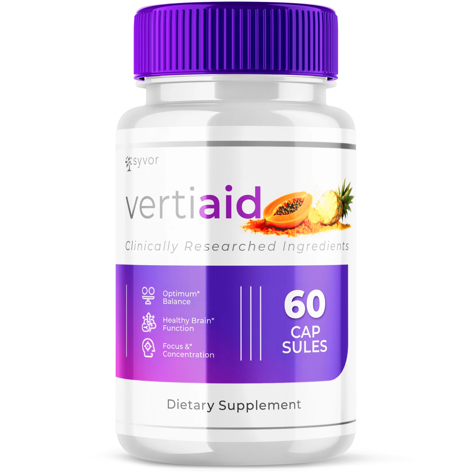 Vertiaid Advanced Nootropic Formula Supplement Brain Health Support 60 Capsules