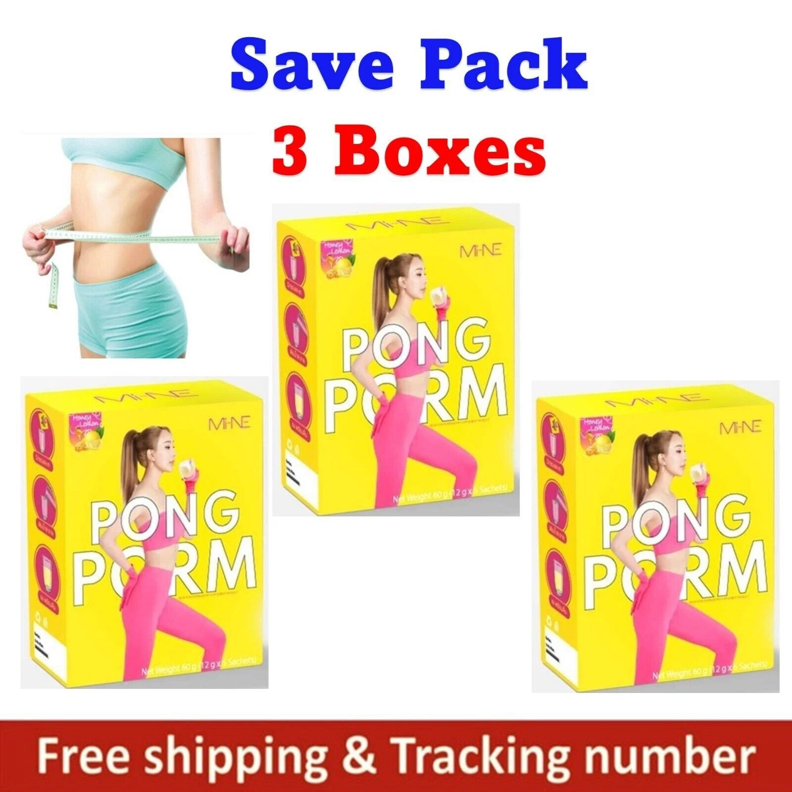 3x Pongporm Mymint Dietary Supplement Detox Weight Control Block Burn Break