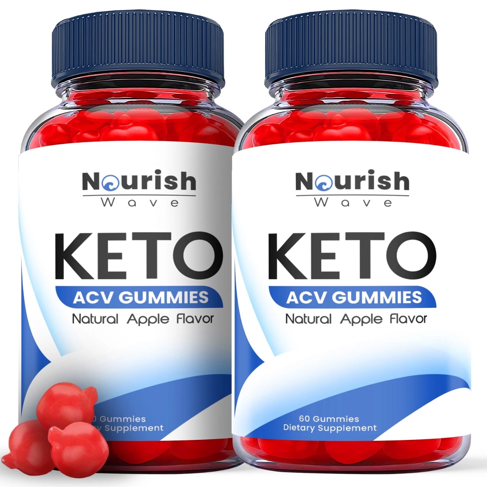 Nourish Wave Keto Gummies - Nourish Wave ACV Gummys Weight Loss ORIGINAL -2 Pack