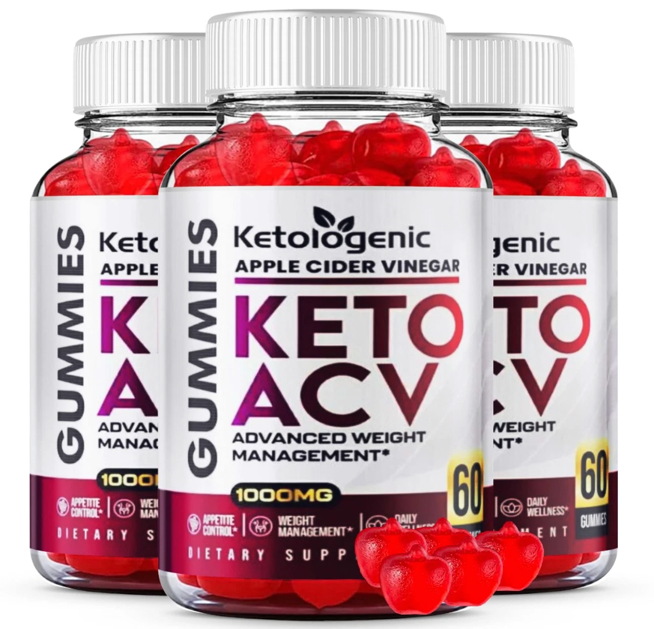 Ketologenic Keto ACV Gummies Advance Weight Management (180 Gummies) 3 PACK